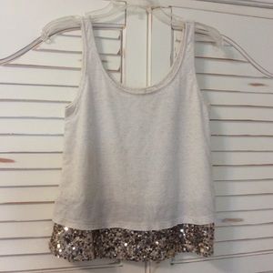 Sequin embellished tank top, size M by Mudd
